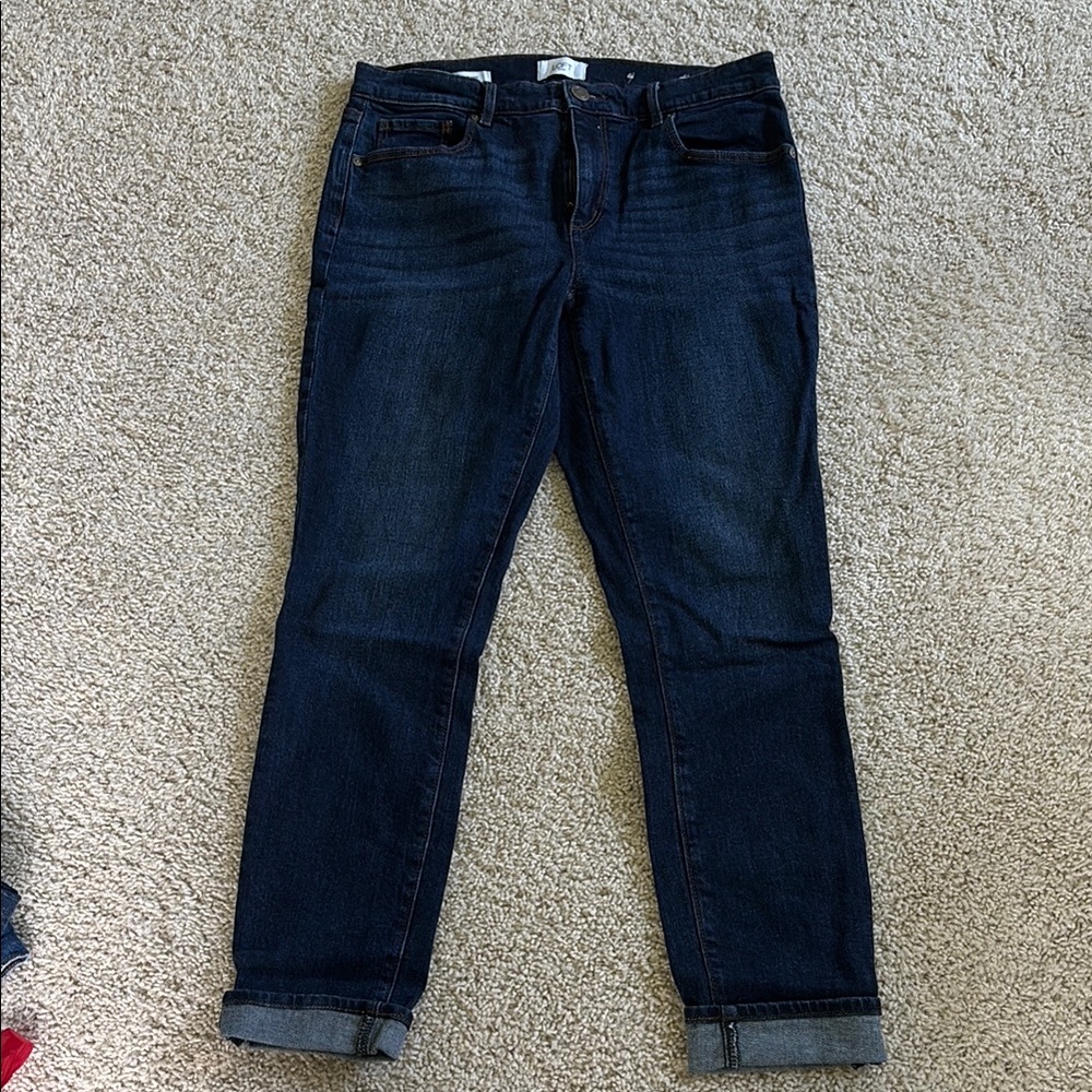 LOFT Blue skinny Ankle Cropped Jeans